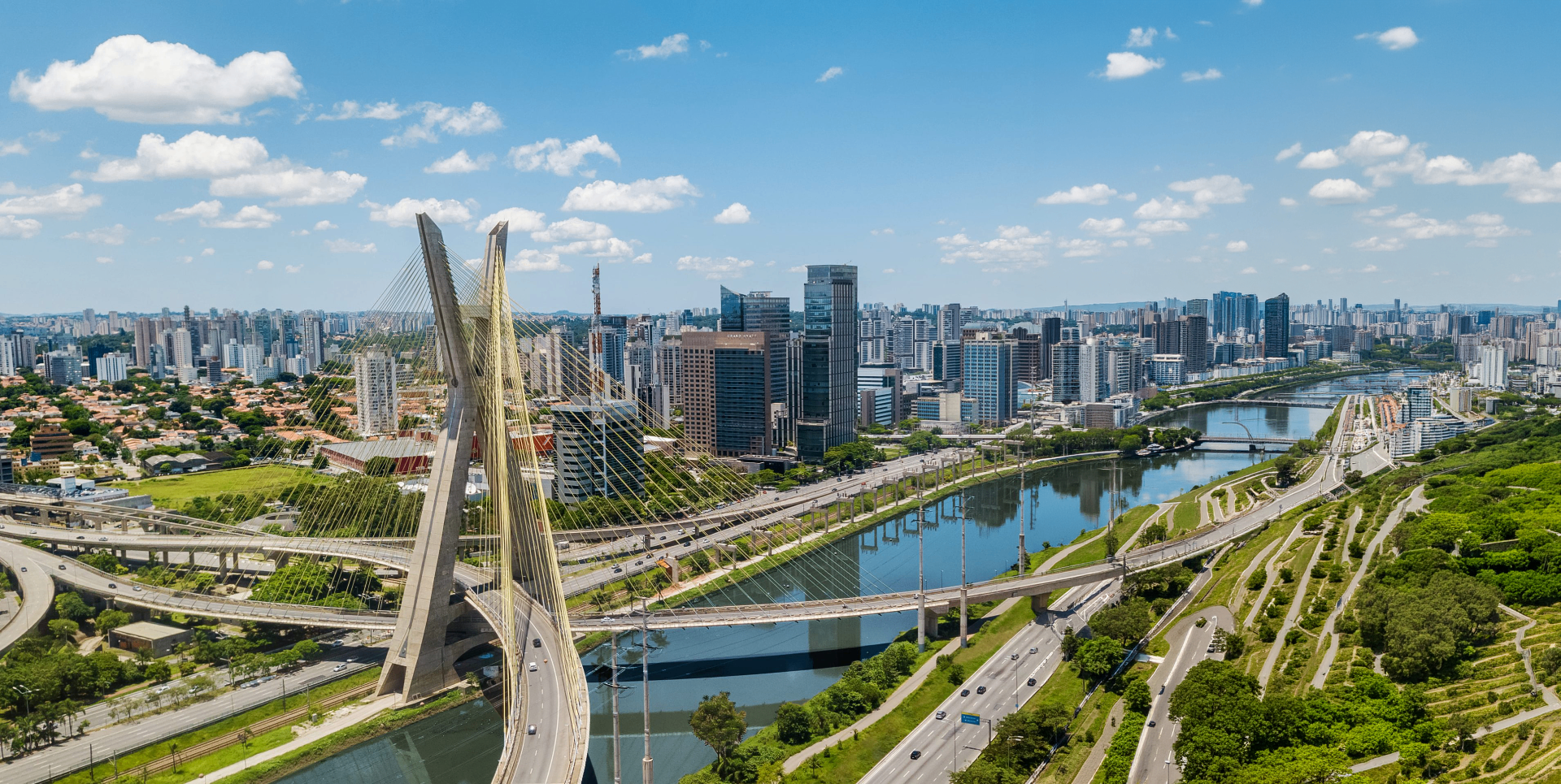 Vista aérea do skyline de São Paulo com empreendimentos imobiliários selecionados pela 3N Capital